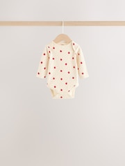 Red Ladybird Long Sleeve Baby Bodysuits 5 Pack - Image 7 of 13