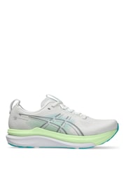 ASICS White/Blue Gel-Kayano 33 Running Trainers - Image 1 of 8