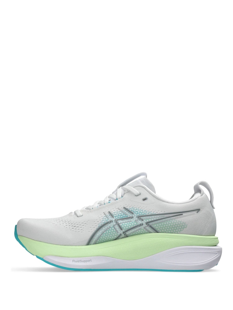 ASICS White/Blue Gel-Kayano 33 Running Trainers - Image 2 of 8