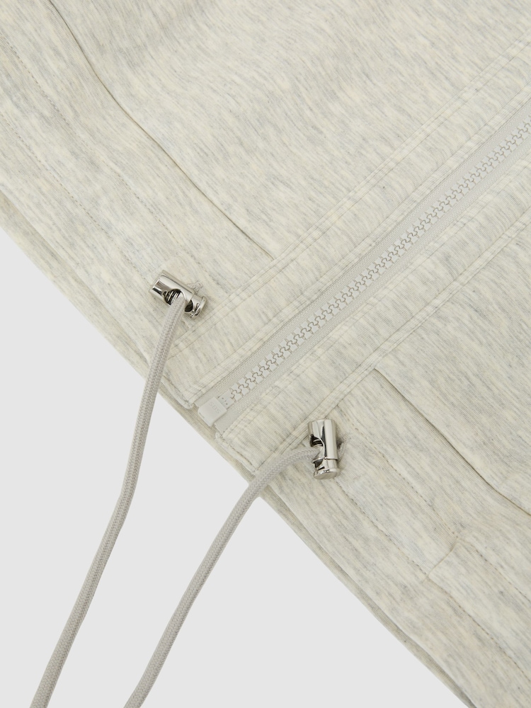 سويت شيرت بسحَّاب أمامي من نسيج متداخل فاخر Laurrie من Reiss - صورة 8 من 8