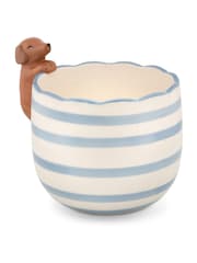 Sass & Belle Blue Peeking Sausage Dog Planter - Image 1 of 6