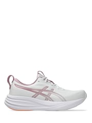 ASICS White/Pink Gel Pulse 17 Running Trainers - Image 1 of 7
