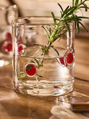 Lia Gold x Next Set of 4 Clear Tomato Tumbler Glasses - Image 3 of 5
