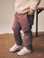 Soft Red Stretch Chino Trousers (3mths-7yrs) - Image 1 of 10
