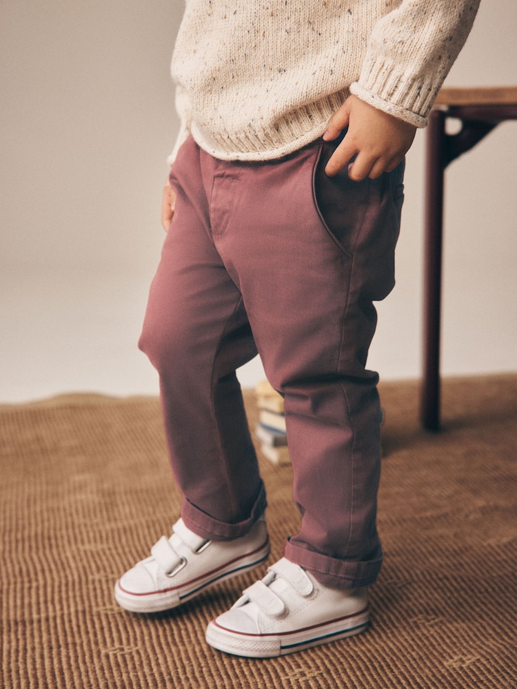 Soft Red Stretch Chino Trousers (3mths-7yrs) - Image 1 of 10 Soft Red Stretch Chino Trousers (3mths-7yrs) - Image 1 of 10