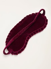 FatFace Purple Printed Eye Mask and Scrunchie Set - Image 2 of 3