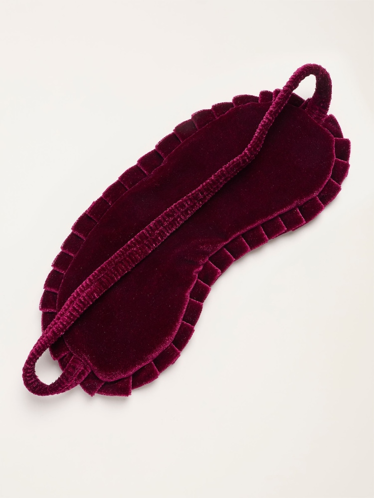 FatFace Purple Printed Eye Mask and Scrunchie Set - Image 2 of 3
