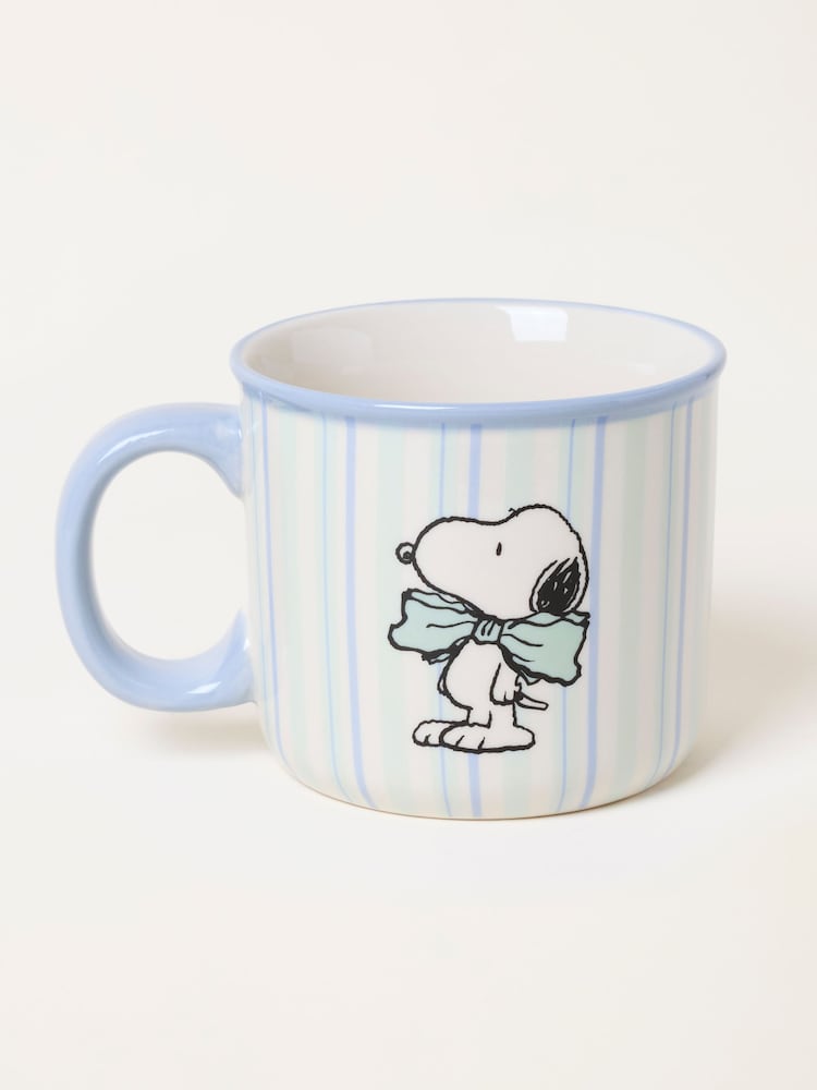 FatFace Green Haze Snoopy Stripe Ceramic Mug - Image 1 of 3 FatFace Green Haze Snoopy Stripe Ceramic Mug - Image 1 of 3
