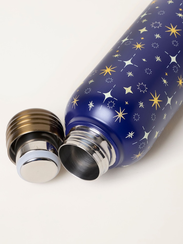 FatFace Navy Snoopy Star Printed Water Bottle - Image 2 of 3 FatFace Navy Snoopy Star Printed Water Bottle - Image 2 of 3