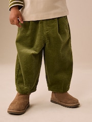 Green Wide Fit Textured Corduroy Pull On Trousers (3mths-7yrs) - Image 1 of 5