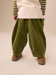 Green Wide Fit Textured Corduroy Pull On Trousers (3mths-7yrs) - Image 4 of 5