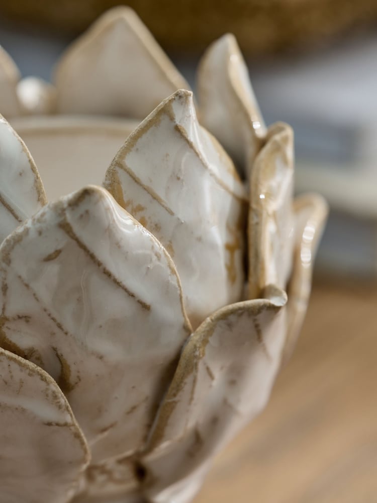 Laura Ashley Cream Artichoke Tea Light Holder - Image 5 of 5