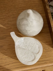 Laura Ashley Set of 2 Cream Fig Ornaments - Image 2 of 3