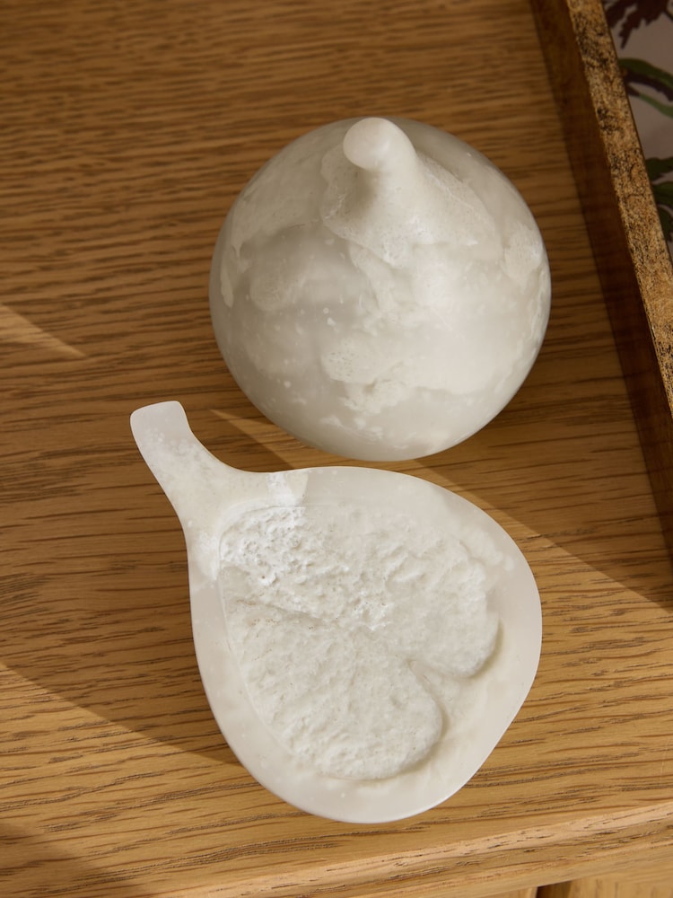 Laura Ashley Set of 2 Cream Fig Ornaments - Image 2 of 3 Laura Ashley Set of 2 Cream Fig Ornaments - Image 2 of 3