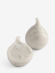 Laura Ashley Set of 2 Cream Fig Ornaments - Image 3 of 3
