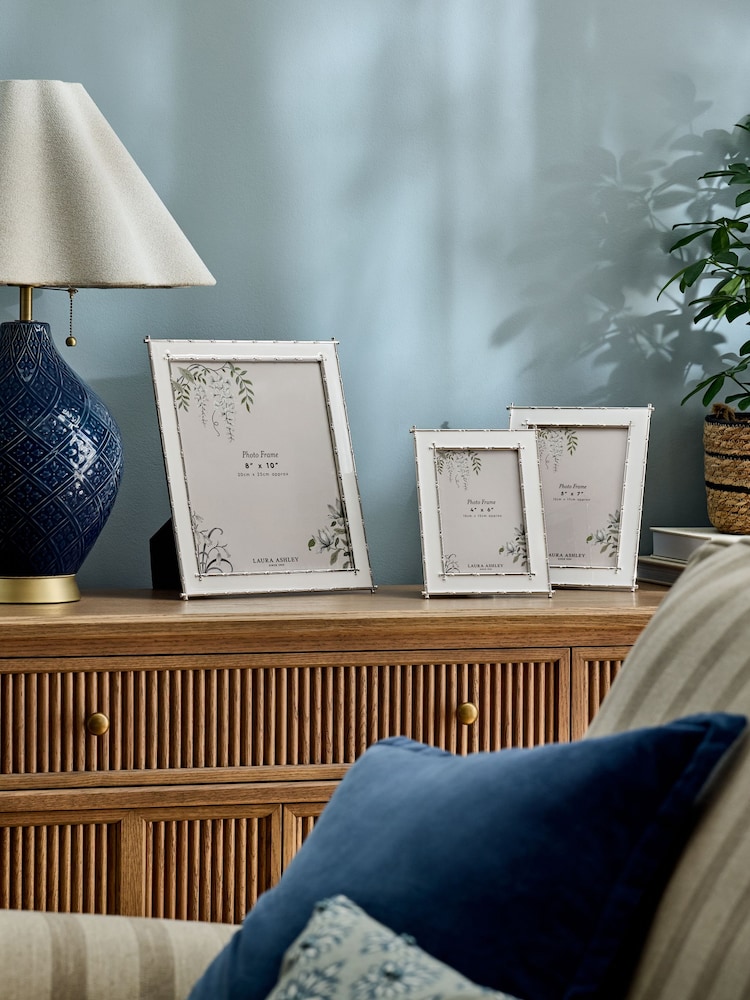 Laura Ashley Silver Bamboo Effect Plated Photo Frame - Image 1 of 5 Laura Ashley Silver Bamboo Effect Plated Photo Frame - Image 1 of 5