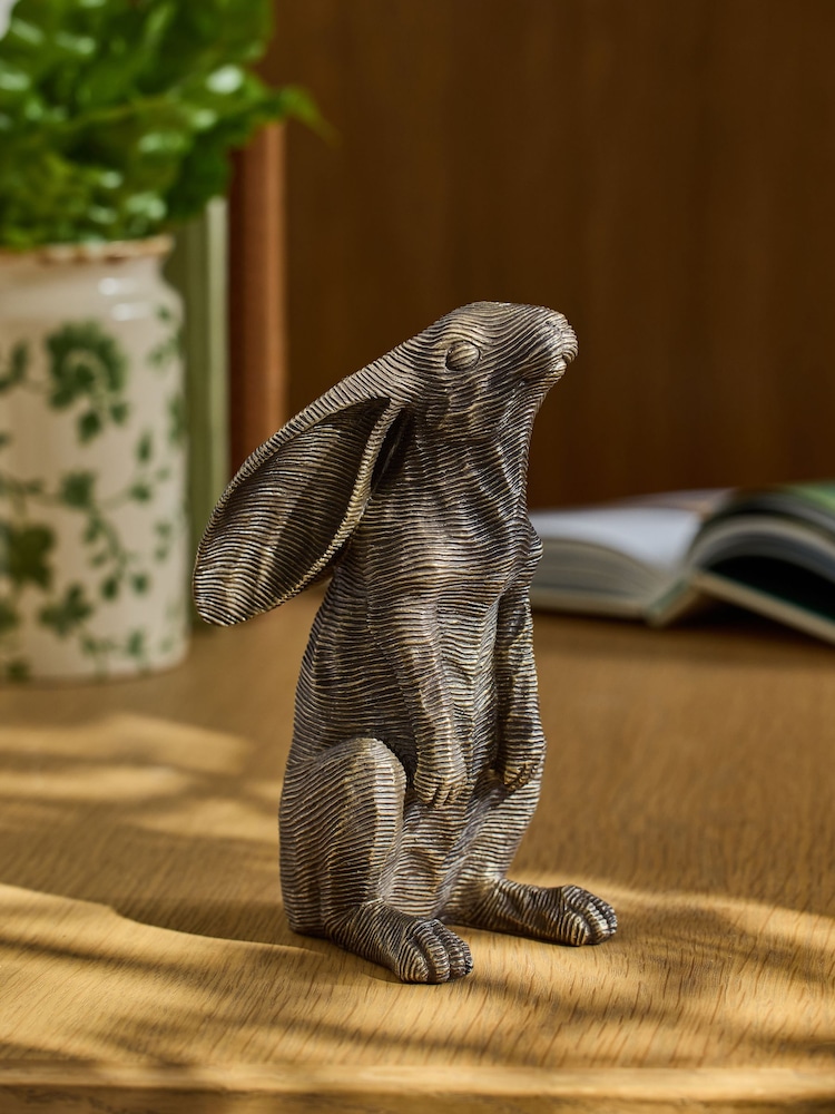 Laura Ashley Brass Hare Ornament - Image 1 of 4
