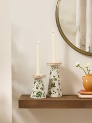 Laura Ashley Set of 2 Green Kirkstead Trail Candle Holders - Image 1 of 5