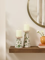 Laura Ashley Set of 2 Green Kirkstead Trail Candle Holders - Image 2 of 5