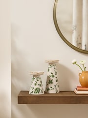 Laura Ashley Set of 2 Green Kirkstead Trail Candle Holders - Image 3 of 5