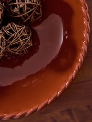 Laura Ashley Rust Twisted Rim Footed Bowl - Image 4 of 5