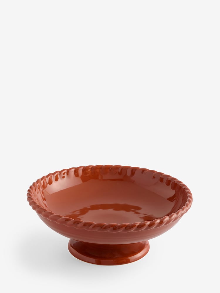 Laura Ashley Rust Twisted Rim Footed Bowl - Image 5 of 5 Laura Ashley Rust Twisted Rim Footed Bowl - Image 5 of 5