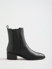 Friends Like These Black Faux Leather Flat Chelsea Boots - Image 2 of 5