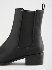 Friends Like These Black Faux Leather Flat Chelsea Boots - Image 3 of 5
