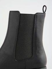Friends Like These Black Faux Leather Flat Chelsea Boots - Image 5 of 5