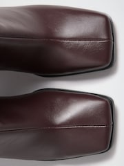 Friends Like These Faux Leather Square Toe Heeled Ankle Boots - Imagen 6 de 7