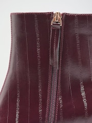Friends Like These Burgundy Red Kitten Heel Chisel Toe Ankle Boots - Image 7 of 7