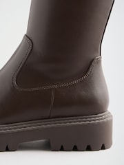 Friends Like These Faux Leather Chunky Sock Ankle Boots - Kuva 3 / 5
