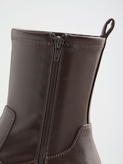Friends Like These Faux Leather Chunky Sock Ankle Boots - Kuva 5 / 5
