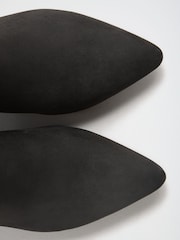 Friends Like These Black Faux Leather Standard fit Pointed Mid Heeled Smart Ankle Boots - Image 4 of 5