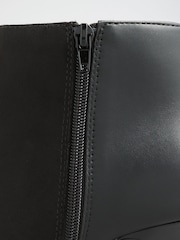 Friends Like These Black Faux Leather Standard fit Pointed Mid Heeled Smart Ankle Boots - Image 5 of 5