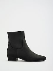 Friends Like These Black Standard fit Faux Suede Mini Block Heeled Smart Ankle Boots - Image 3 of 5