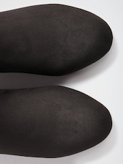 Friends Like These Faux Suede Knee High Low Block Heel Sock Boots - Imagen 4 de 5