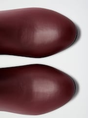 Friends Like These Plum Purple Standard fit Low Block Heel Stretch Long Knee High Sock Boots - Image 5 of 5