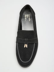 Friends Like These Black Standard Fit Faux Suede Tassle Trim White Outsole Casual Loafers - Image 3 of 4