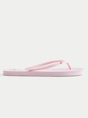 Hollister Pink Rubber Logo Flip Flops - Image 1 of 2
