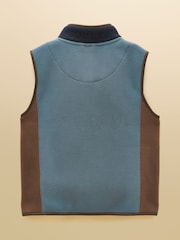 Joules Kids' Heritage Navy Colourblock Fleece Gilet - Image 2 of 5