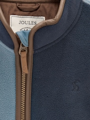 Joules Kids' Heritage Navy Colourblock Fleece Gilet - Image 4 of 5