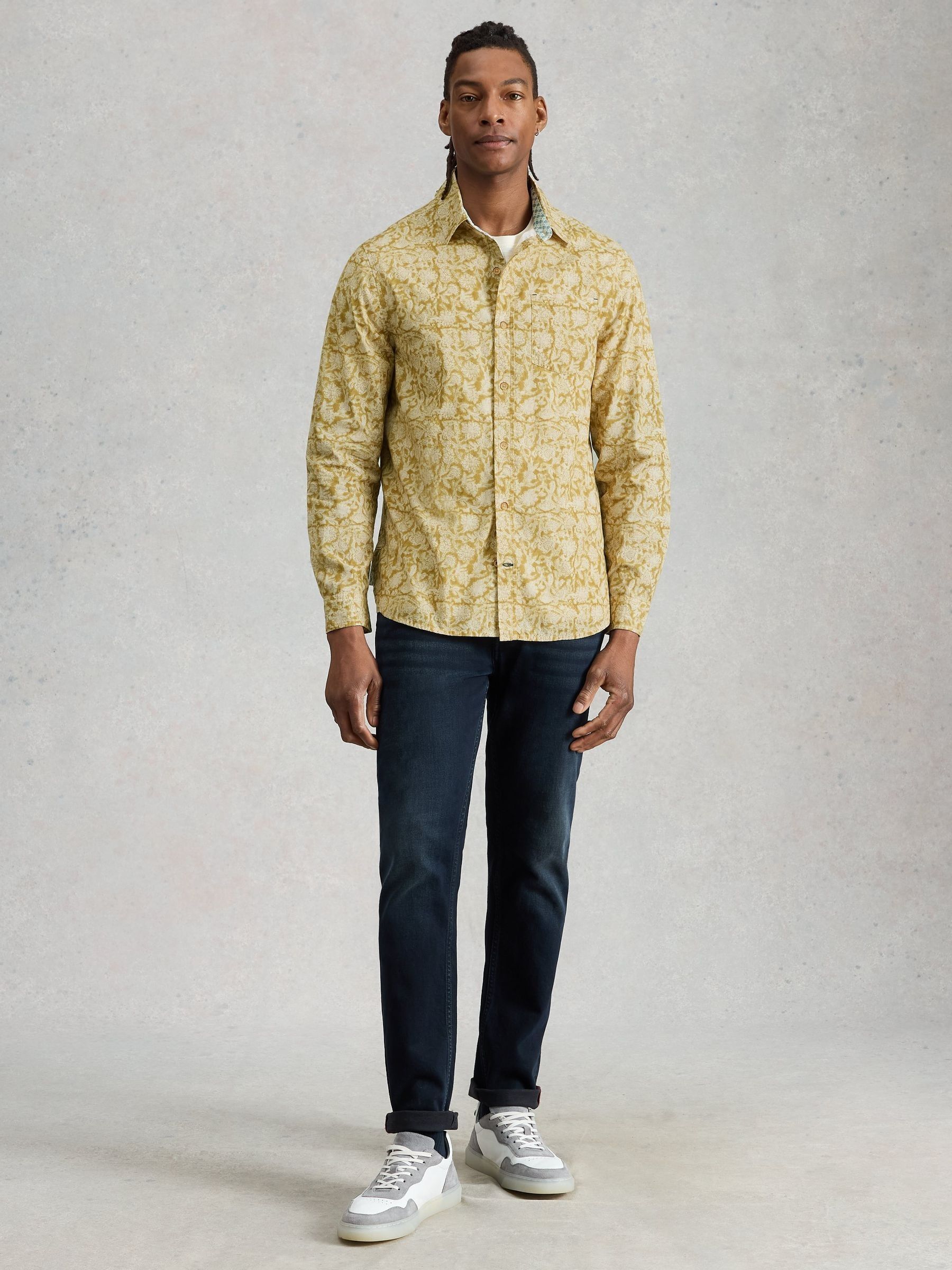 Buy White Stuff Yellow Finsbury Long Sleeve Printed Shirt from