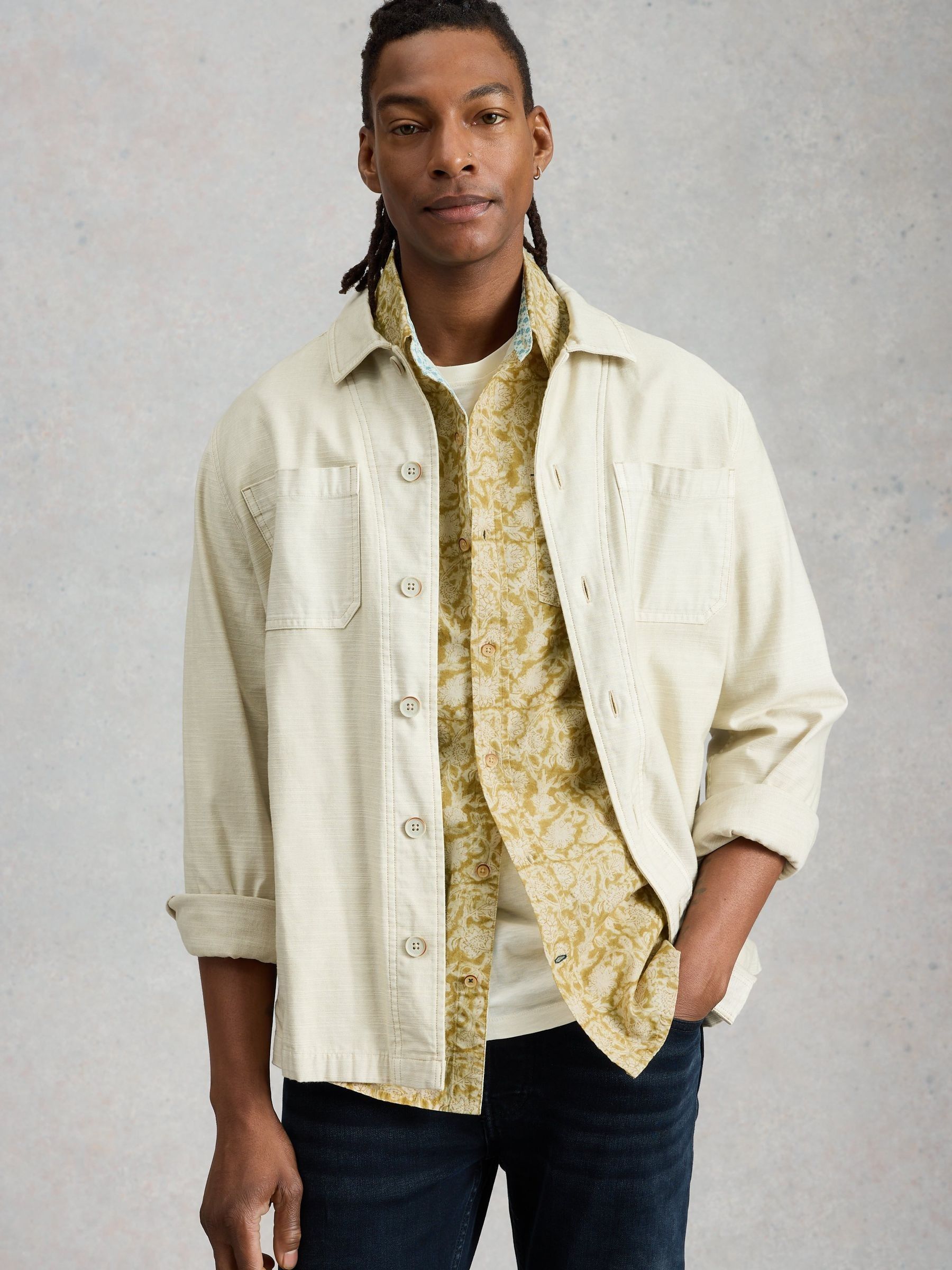 Buy White Stuff Yellow Finsbury Long Sleeve Printed Shirt from
