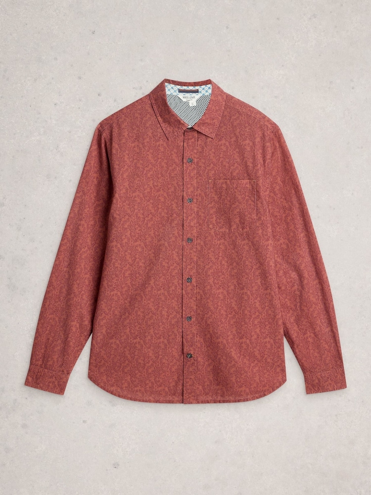 White Stuff Pink Finsbury Vine Print Shirt - Image 1 of 2 White Stuff Pink Finsbury Vine Print Shirt - Image 1 of 2