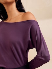 オーバジーンパープル - Friends Like These Off Shoulder Long Sleeve Jersey Top - 画像 3 / 5