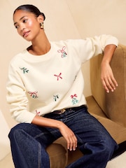 Crema - Friends Like These Christmas Graphic Sweatshirt - Imagen 1 de 5