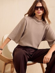 Friends Like These Neutral Cosy High Neck T-Shirt - Image 2 of 5