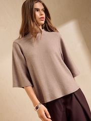 Friends Like These Neutral Cosy High Neck T-Shirt - Image 3 of 5