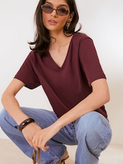 Friends Like These Burgundy Red V-Neck T-Shirt - Image 1 of 4